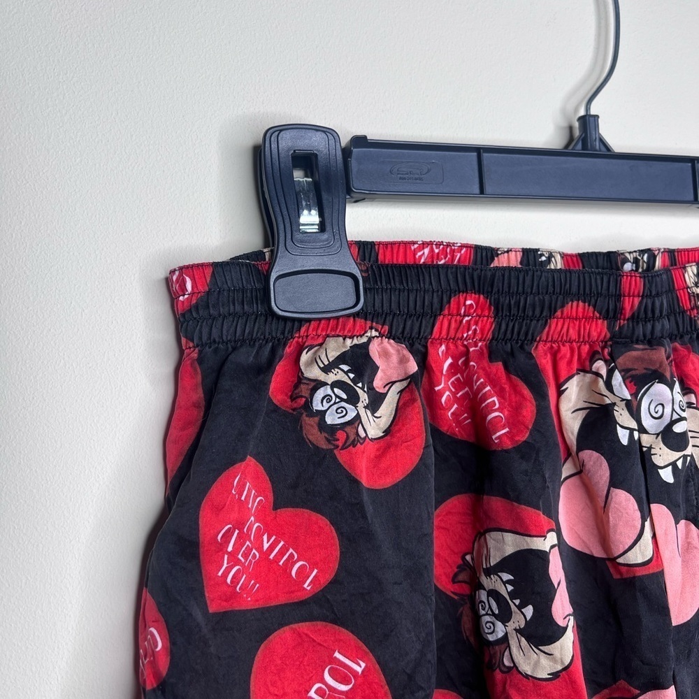 Vintage Disney Silk Boxer Shorts Tasmanian Devil Print Hearts Valentines XL - Picture 4 of 11